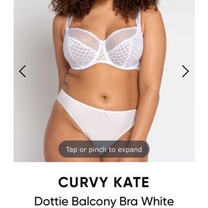 NWT White Curvy Kate Dottie Balcony Bra CK6201 UK 30G USA 30I